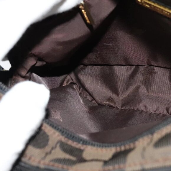 Burberrys Nova Check Shoulder Bag Canvas Brown Gold Auth bs26786 - Picture 13 of 16